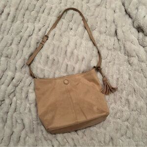 Sonoma Beige Shoulder Bag with Tassel